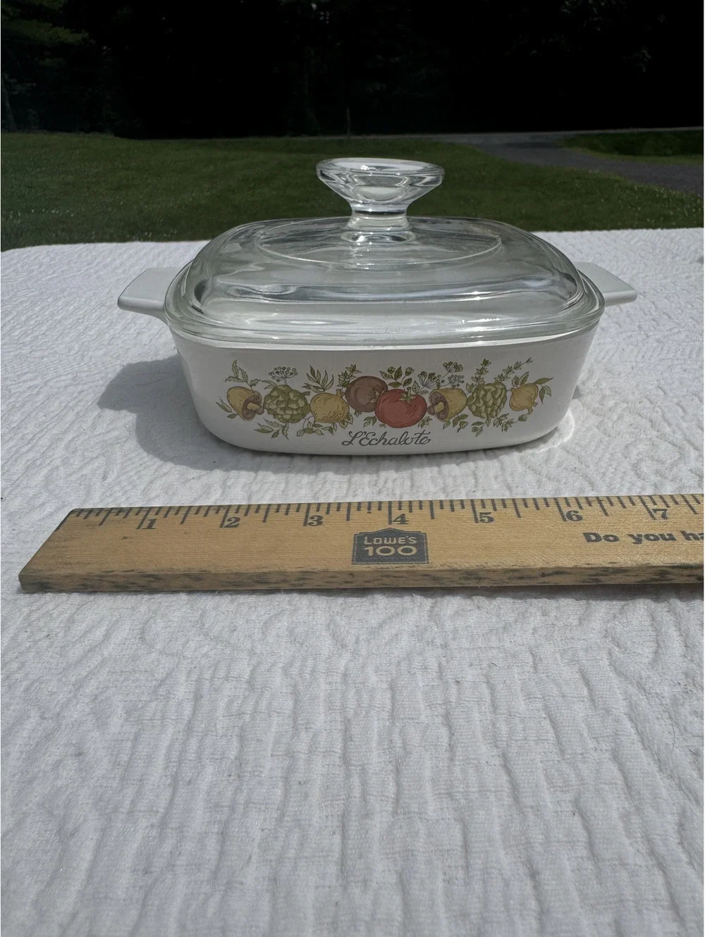 CorningWare L'Echalote Covered Casserole Dish Vintage